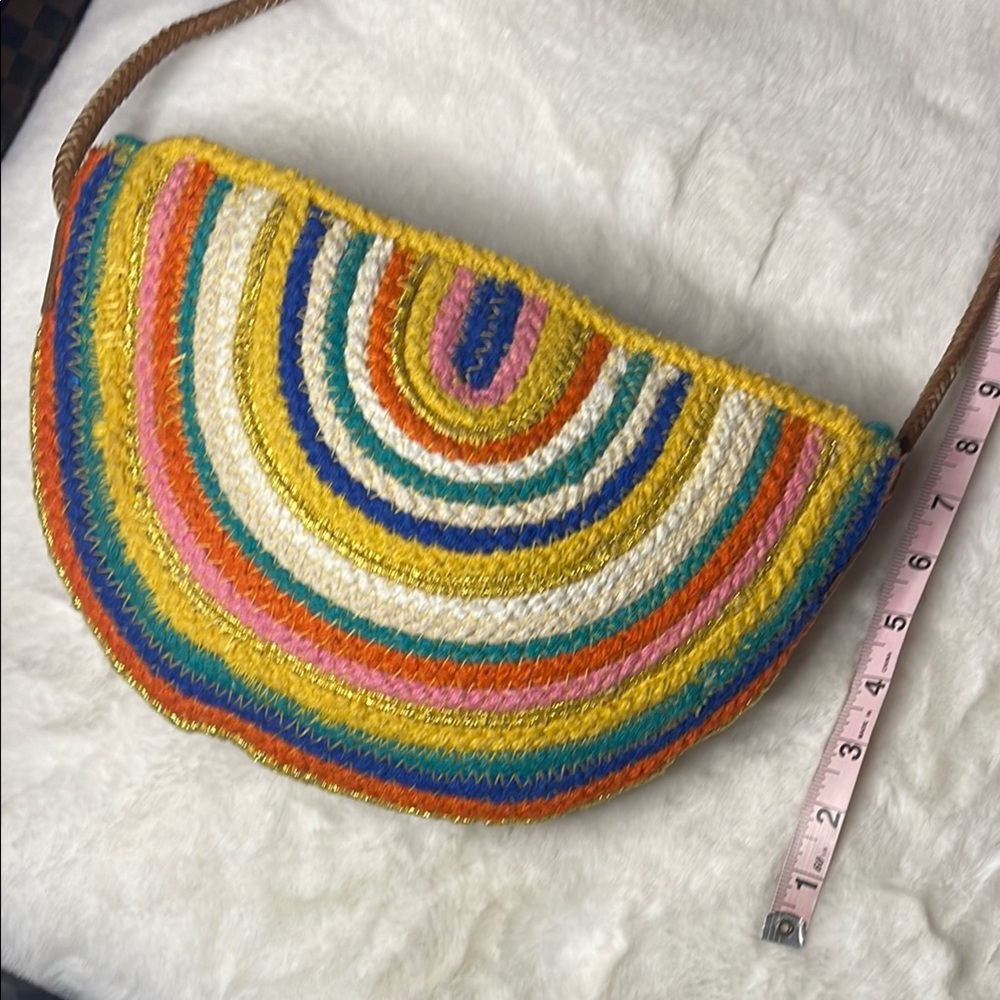 American Eagle- half moon Colorful Rainbow Shoulder Bag - Picture 7 of 9